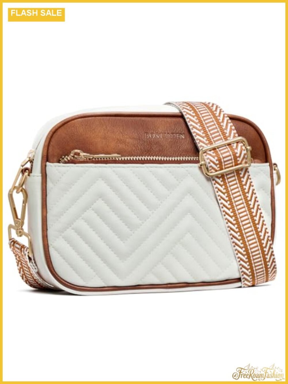 Quilted Vegan Leather Crossbody Bag Small Purse with Adjustable Strap